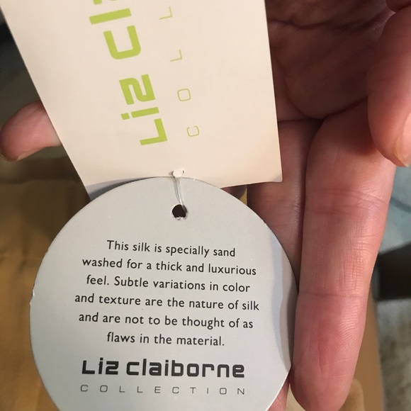 Liz Claiborne Collection Silk Skirt Yellow Size 10 Womens Career Wear - Picture 8 of 10